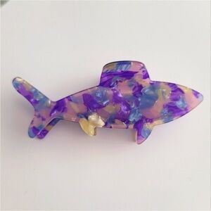 Purple Marble Hair Claw! A Classy Chic Boutique Multicolor Shark Hair Clip!